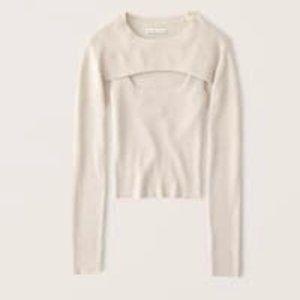 Abercrombie Sweater Tank and Shrug Set (Cream)